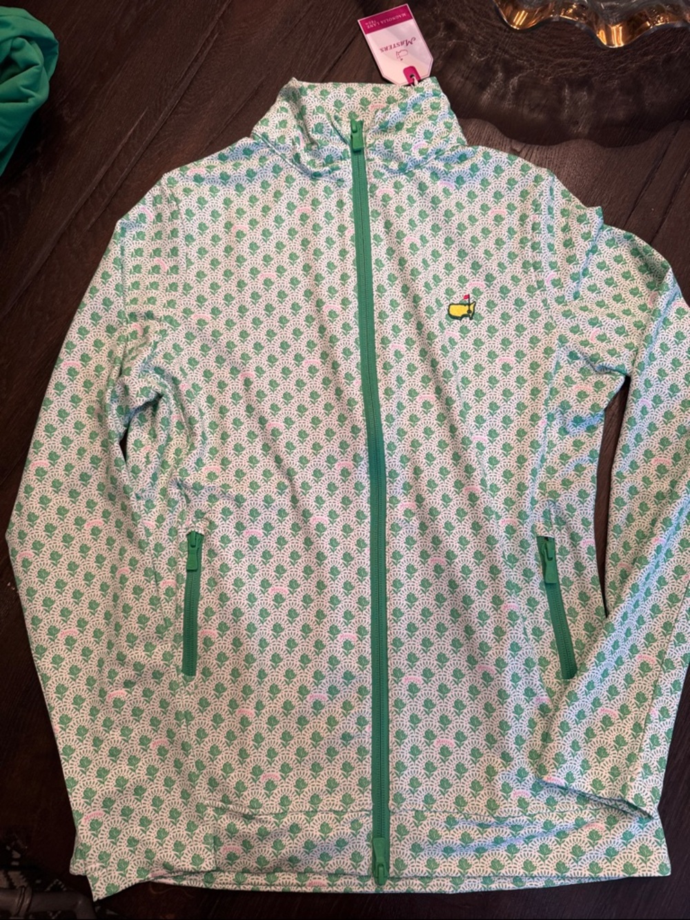 2026 Masters double full zip pattern Magnolia Lane Tech women’s NWT Size S